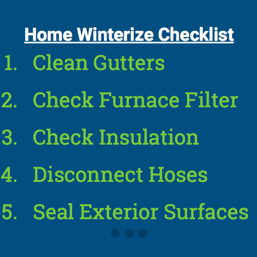 winterize your home checklist