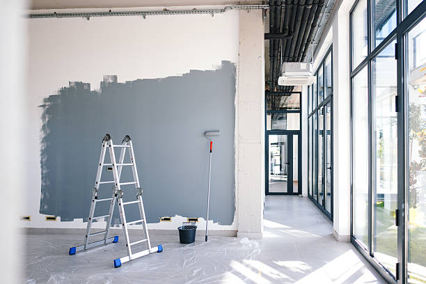 Commercial interior painting in progress by a painting company in Lewis Center, OH.