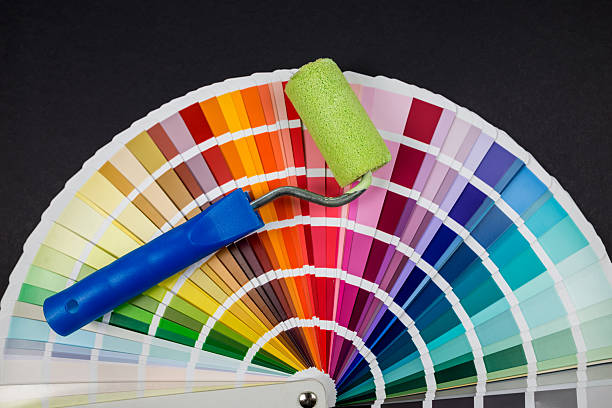 Commercial color consultation with colorful paint swatches from a painting company in Hilliard, OH