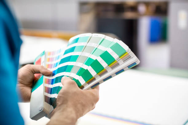 Commercial color consultation with paint swatches from a painting company in Hilliard, OH